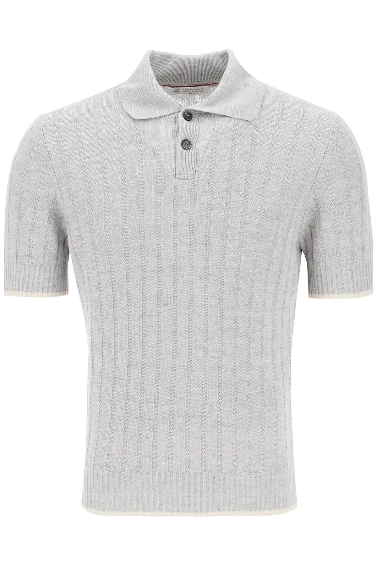 Brunello Cucinelli Ribbed Knit Polo Shirt
