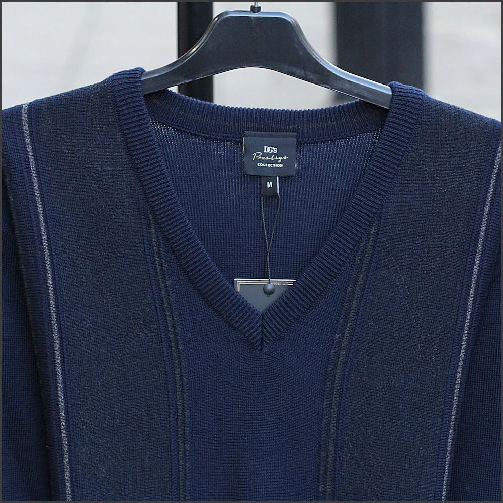DG's Navy Pattern V Neck--