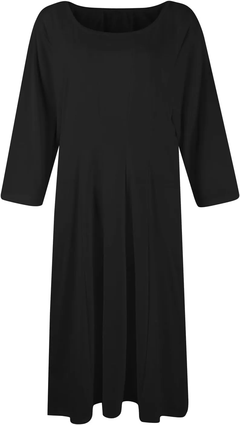 Formal Dresses for Women Wedding Guest Summer Spring 3/4 Sleeve Casual Swing Dresses for Women 2025
