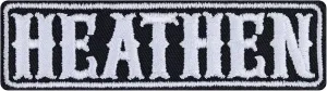 Heathen - Embroidered Iron on Patches for Motorcycle Bikers, Riders, Rockers | Sew on or Iron on Anti-Religion Applique Patches for Backpacks, Jeans, Jackets, Vest, Motorcycle Case 3.54X0.98 in