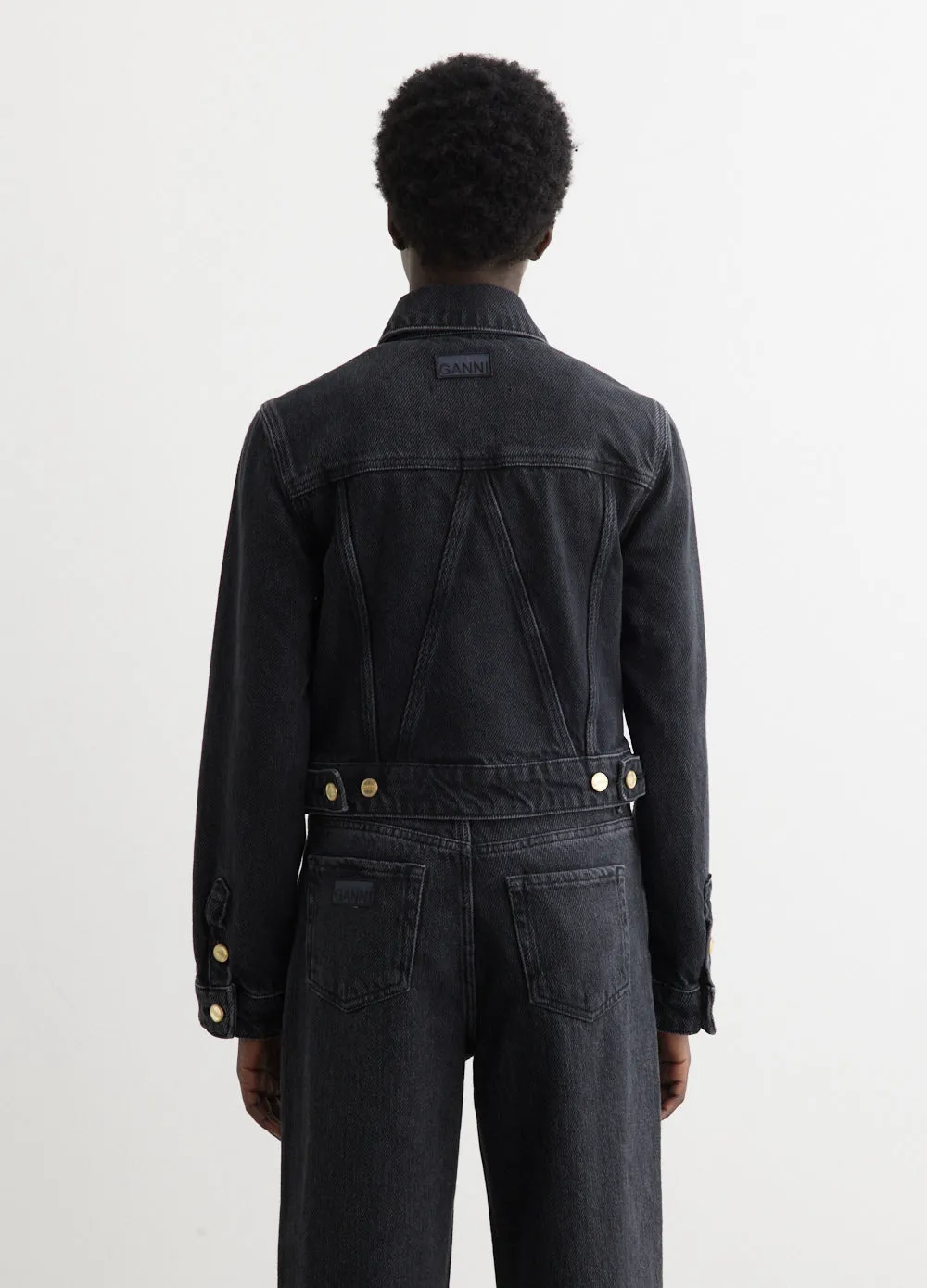 Heavy Denim Cropped Jacket