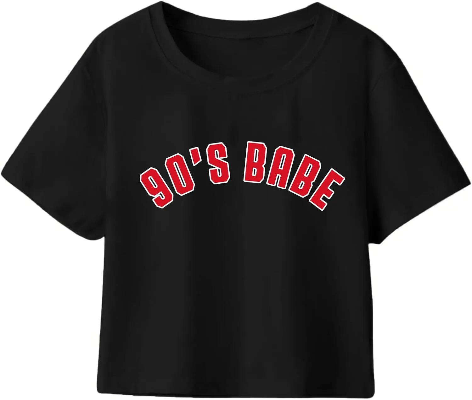 Hilinker Womens Short Sleeve Graphic Crop Tops Vintage Tees Summer Cute T Shirts