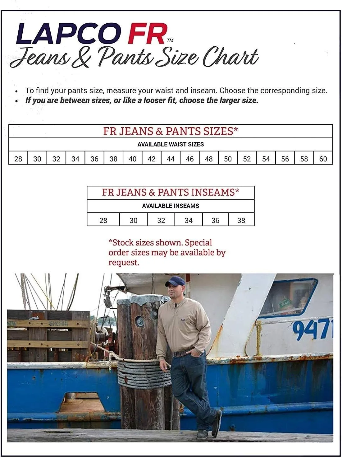 LAPCO FR Men's Mid Rise Relax Fit Flame Resistant Utility Work Pants