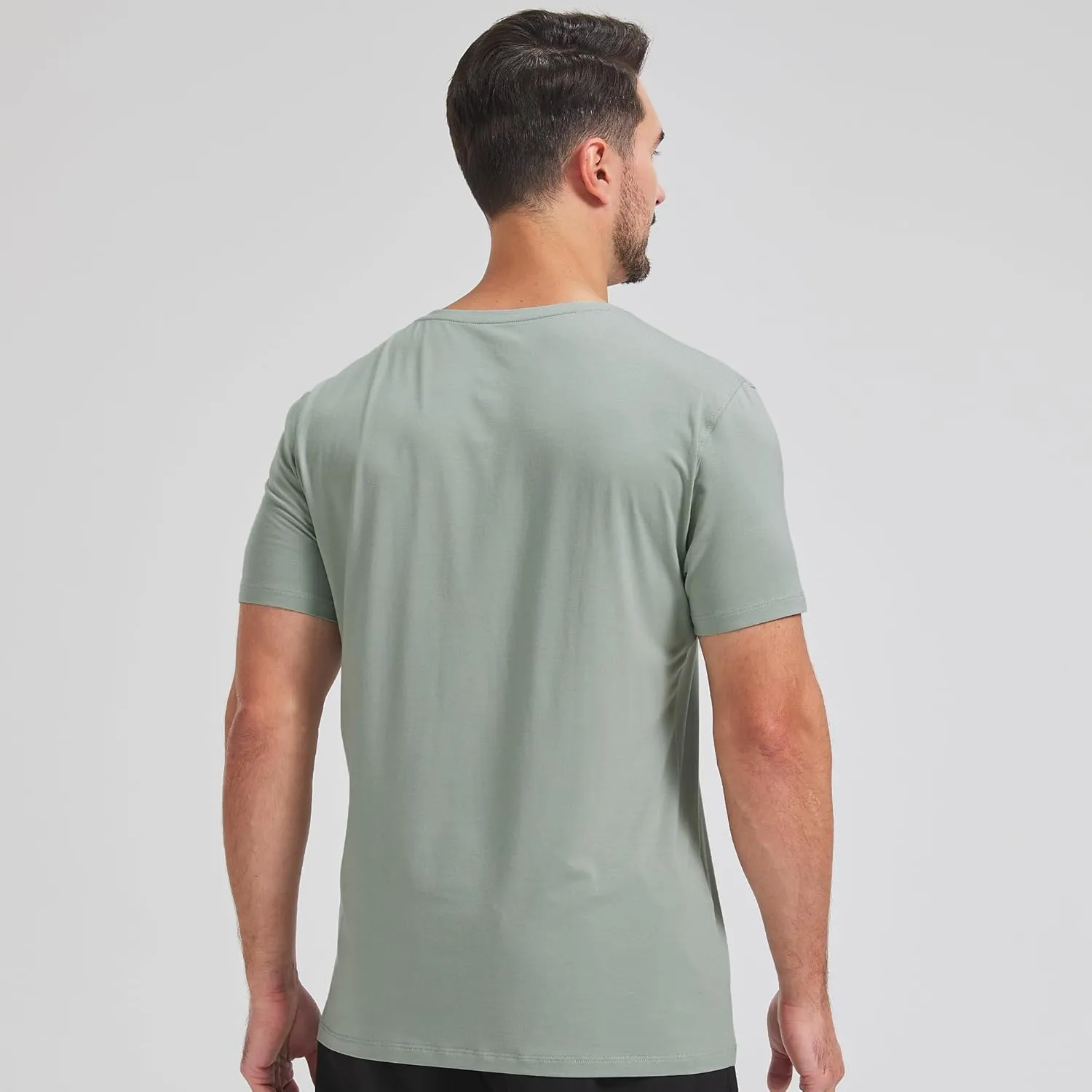 netdraw Men's Ultra Soft V-Neck Bamboo Viscose T-Shirt Comfy Lightweight Casual Basic Undershirts Pajama Tops