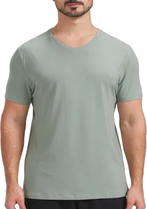 netdraw Men's Ultra Soft V-Neck Bamboo Viscose T-Shirt Comfy Lightweight Casual Basic Undershirts Pajama Tops