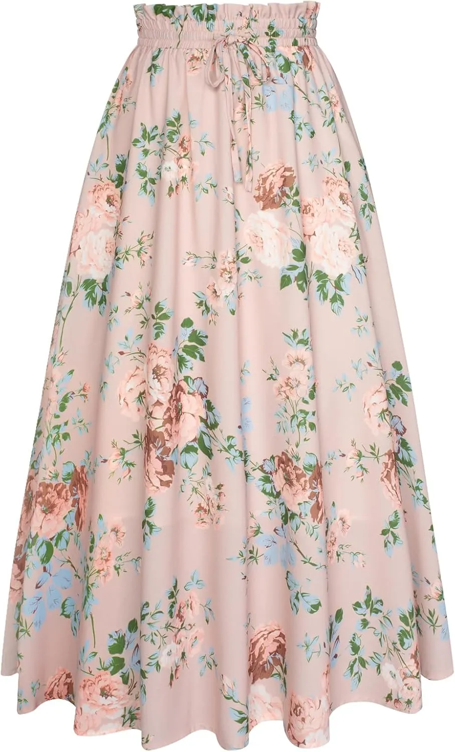 Scarlet Darkness Renaissance Maxi Skirts for Women Summer Floral Long Skirt with Pockets