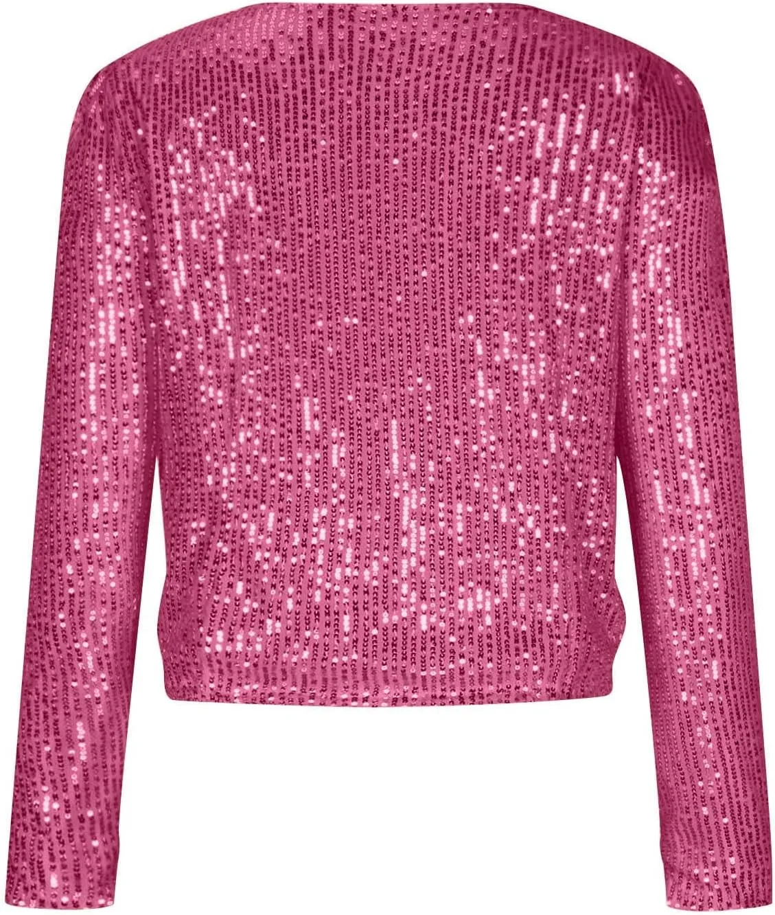 Sequin Jackets for Women Evening Party Glitter Tops Front Zip Long Sleeve Jackets Fashion Sparkly Bomber Clothes