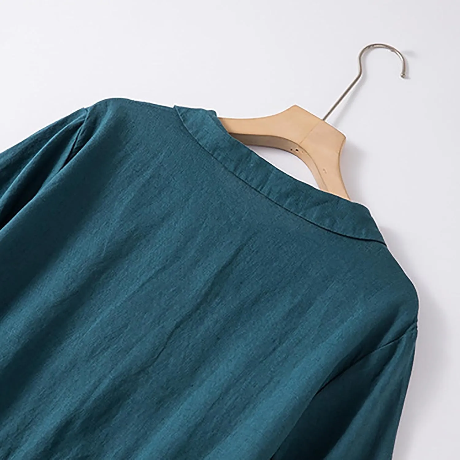 Summer Linen Dresses for Women 2025 Short Sleeve Button Shirt Dress Lapel Vneck Casual Beach Vacation Maxi Dresses