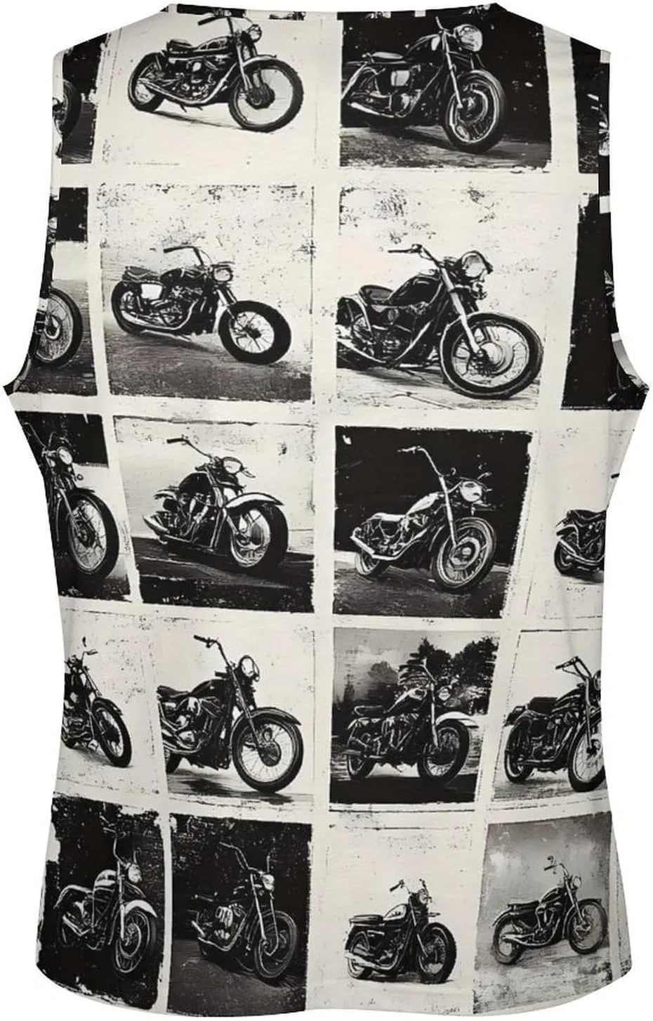 Vintage Motorcycles Fashion Men's Tank Tops Classic Vest Workout Gym Sleeveless T-Shirts Summer Casual
