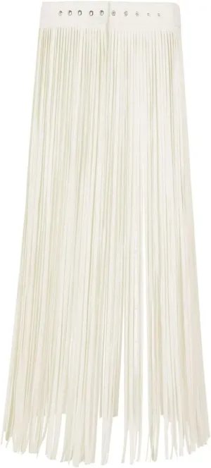 Women's Adjustable Waistband Faux Leather Fringe Dress Belt Gypsy Style Tassel Skirts