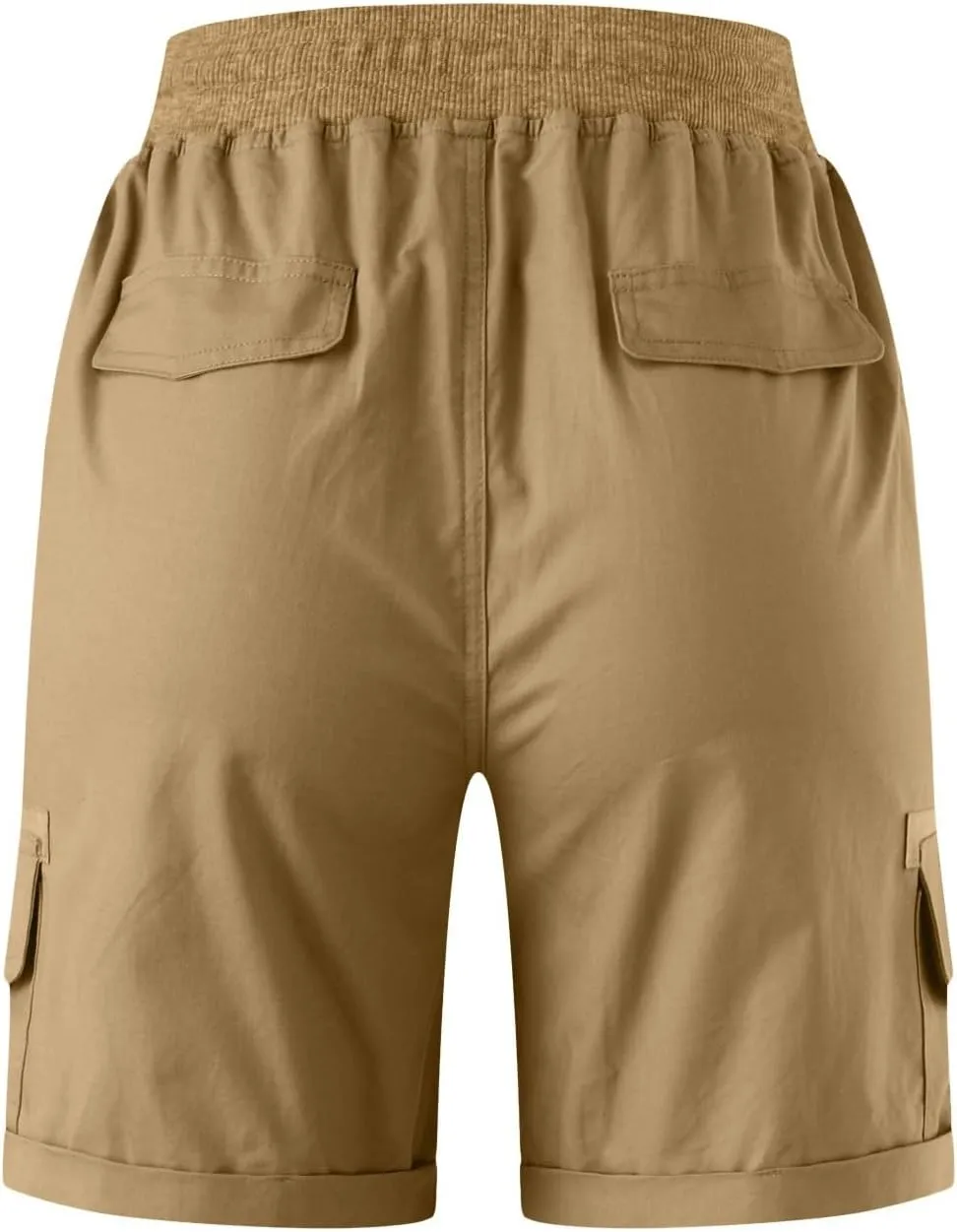 Womens Loose Fit High Waist Casual 4 Pockets Hiking Shorts Summer Workout Plus Size Cruise Shorts Cargo Short Pants