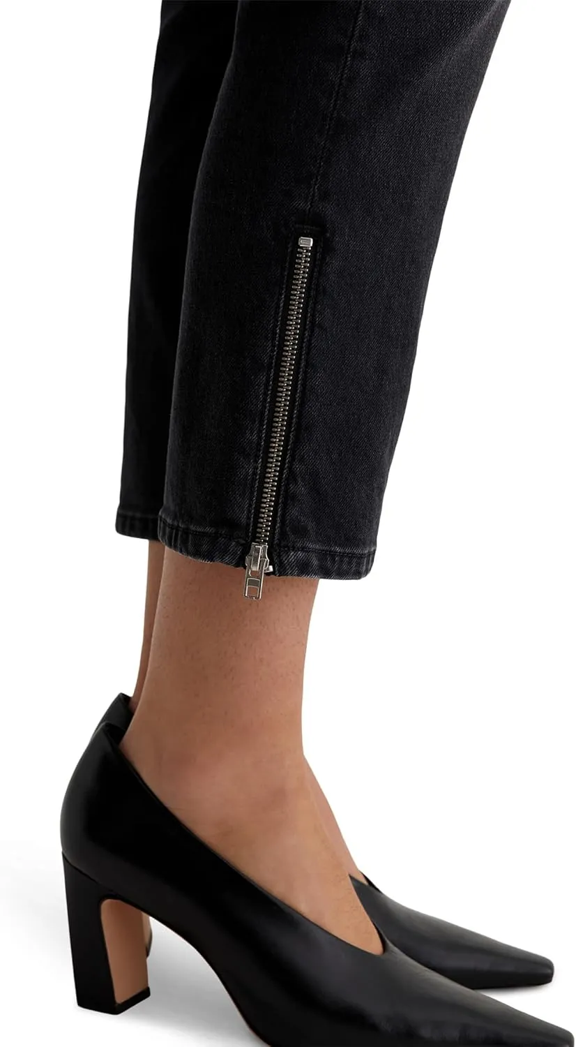 Women's Mari Mid Rise Slim Straight Crop Jean