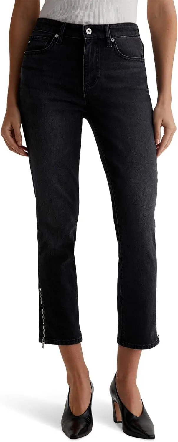 Women's Mari Mid Rise Slim Straight Crop Jean