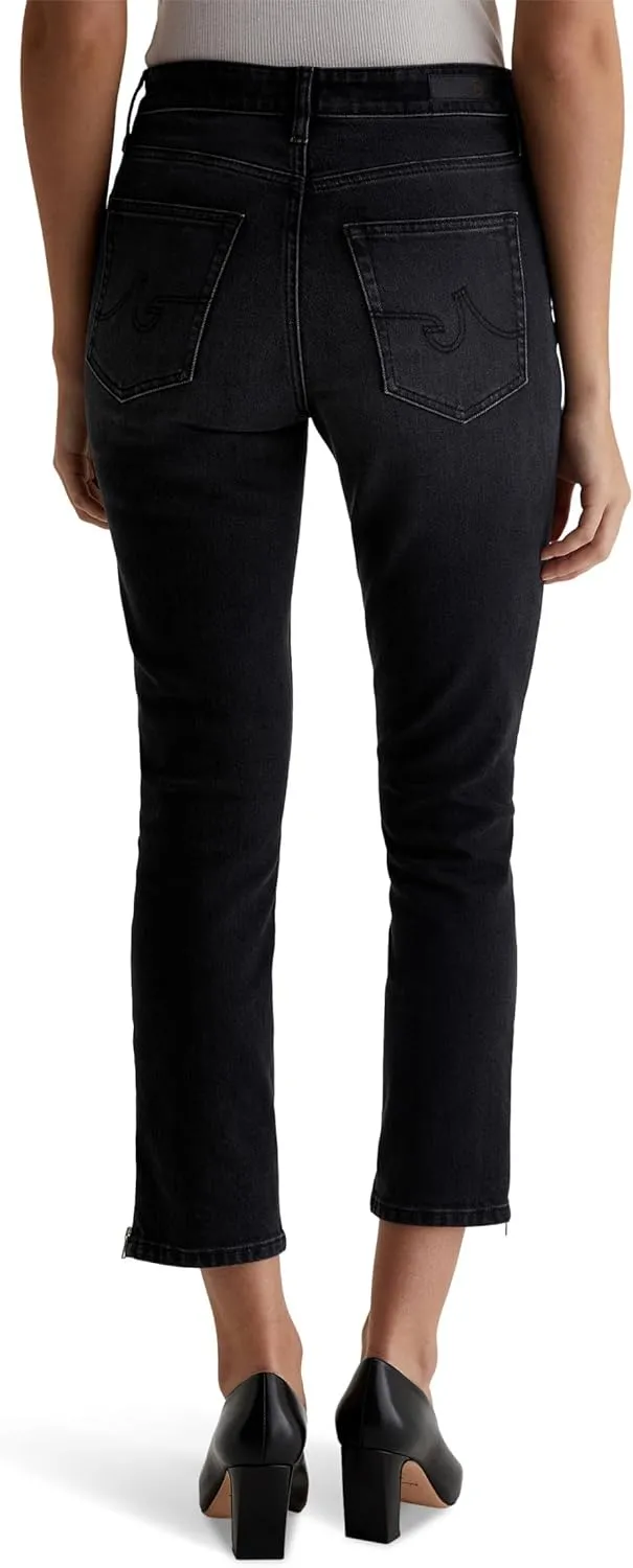 Women's Mari Mid Rise Slim Straight Crop Jean