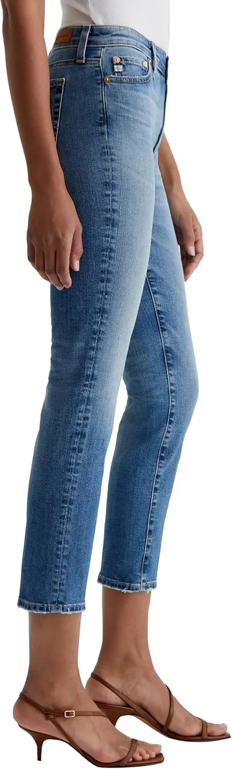 Women's Mari Mid Rise Slim Straight Crop Jean